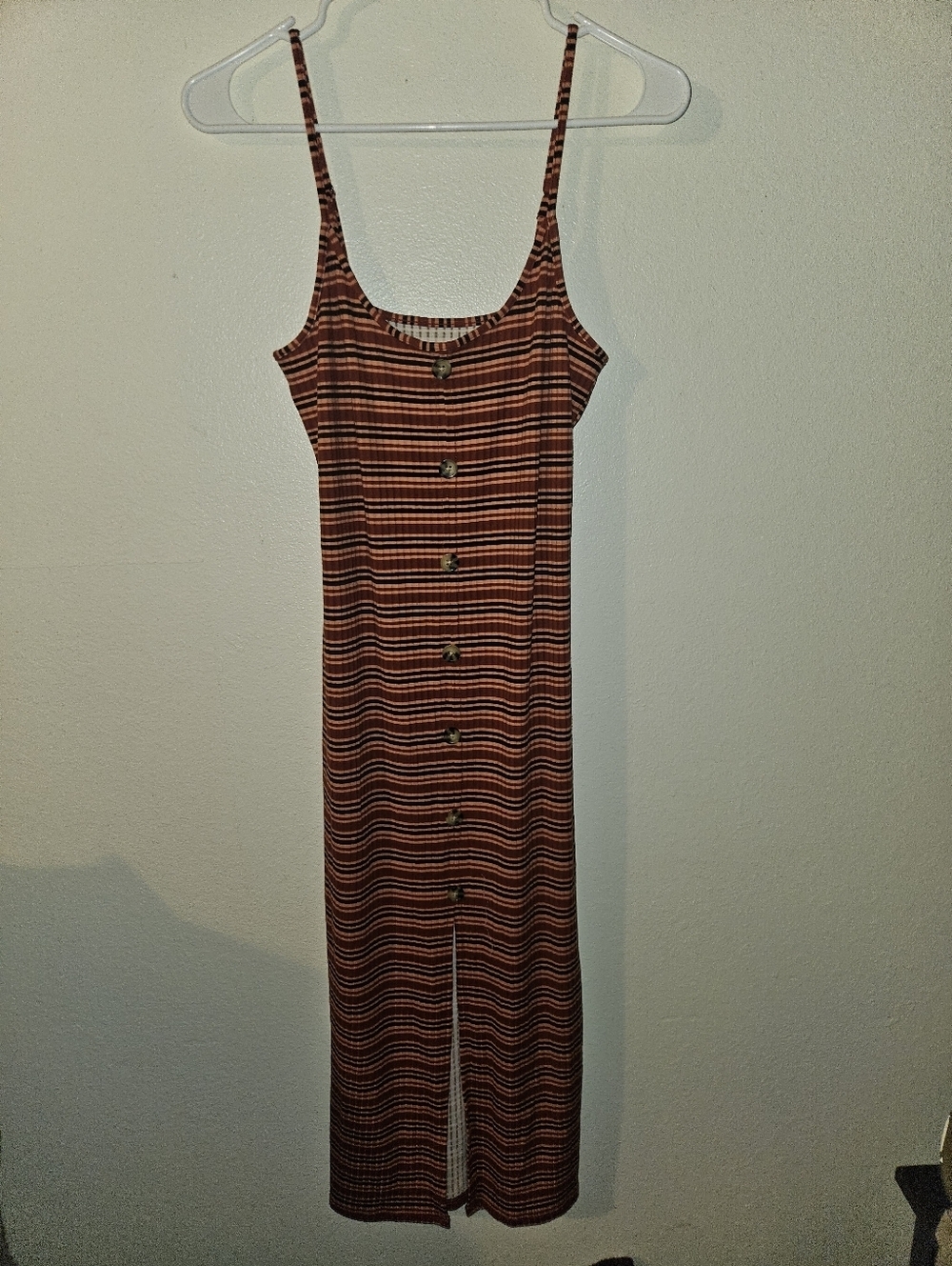 No Boundaries Womans Striped Spaghetti Strap Dress Size M (8-10)